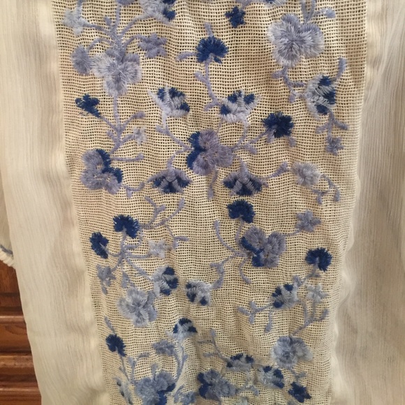 Abercrombie & Fitch Semi Sheer Peasant Blouse - Picture 3 of 6